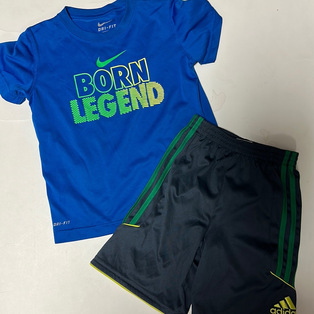 Boys size 6 athletic bundle Nike adidas T-shirt shorts drifit